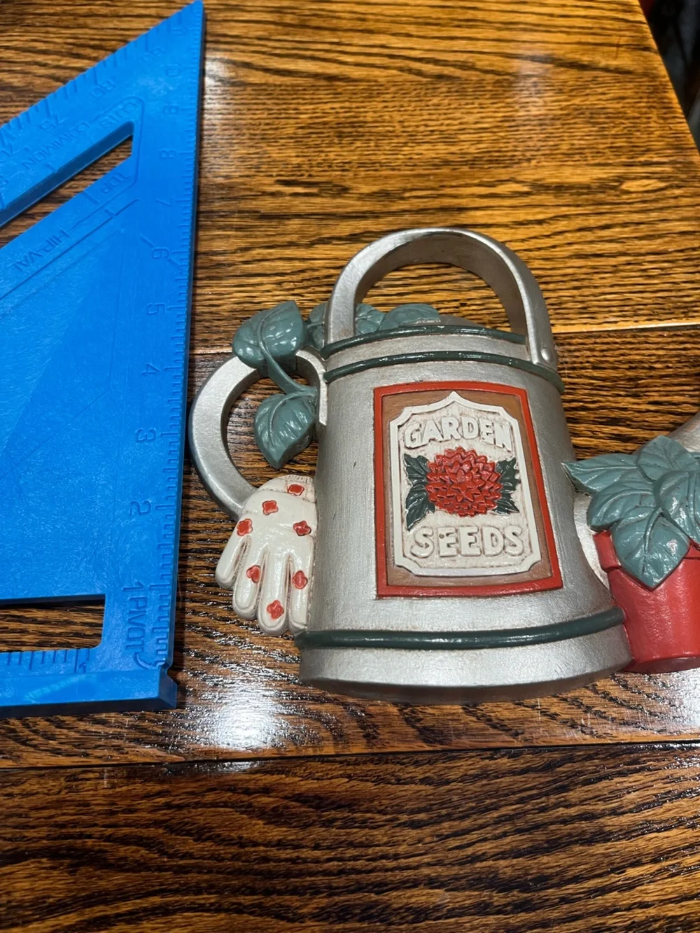 Vintage Home Interiors Garden Seeds Watering Can Wall Hanging Cottage Farmhouse